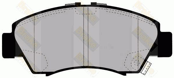 BRAKE ENGINEERING Комплект тормозных колодок, дисковый тормоз PA1345